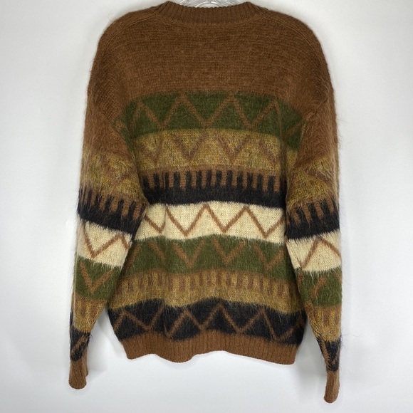 Vintage Citation Club By Puritan Mohair Wool 60's Brown V-Neck Sweater Size 46 - Picture 2 of 4